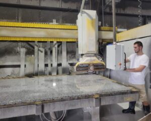 Early stages of the fabrication process with our CNC machines