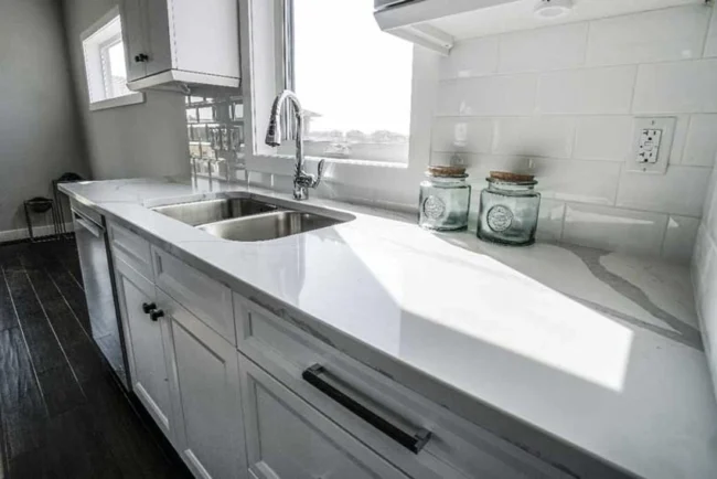 White Granite Kitchen