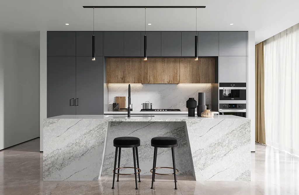 Waterfall Countertop Design Ideas for Your Kitchen