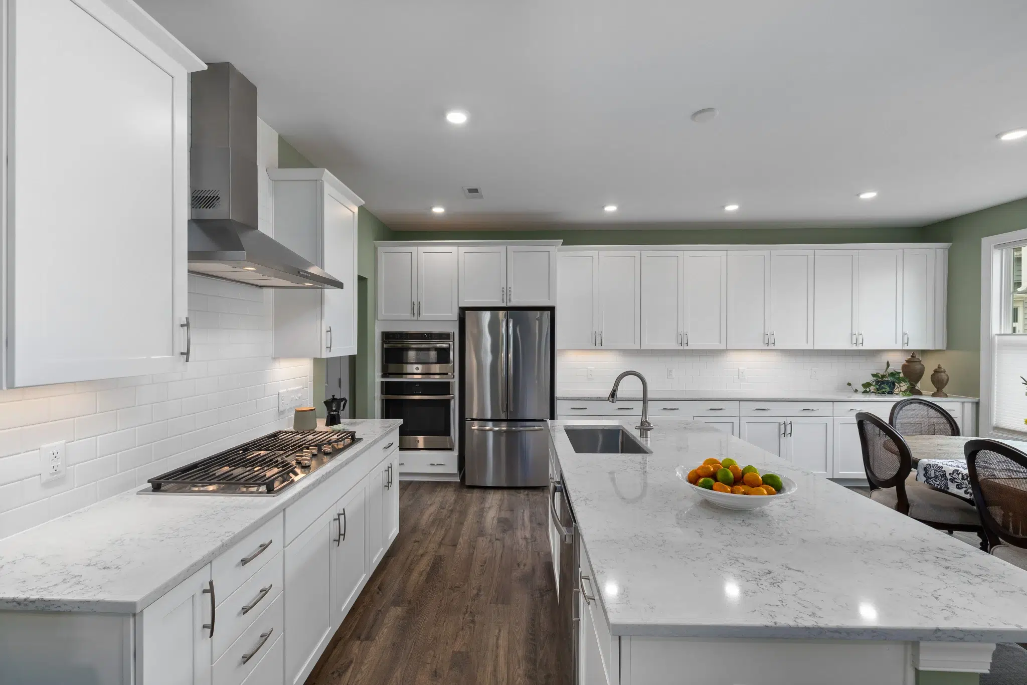 Modern kitchen with quartz surfaces addressing common countertop myths and facts.