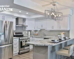 A pricing chart shows the Granite Countertops Cost in Florida Cities, with prices ranging from $50 to $150 per square foot in 2026.