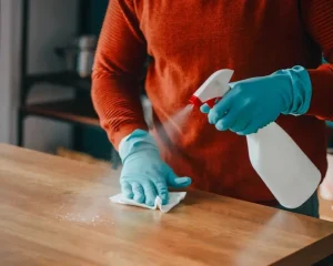 Best disinfectant for kitchen countertops spray cleaning modern kitchen surface safely