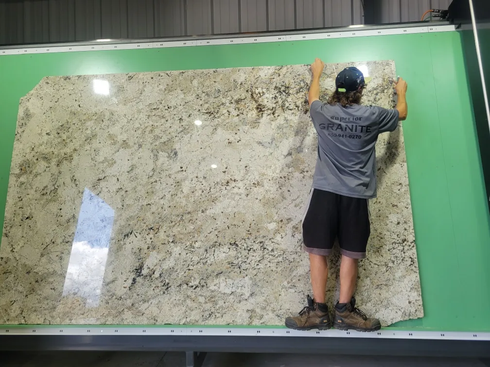 Scanning new slabs into our inventory