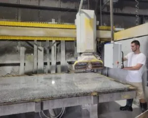 Early stages of the fabrication process with our CNC machines