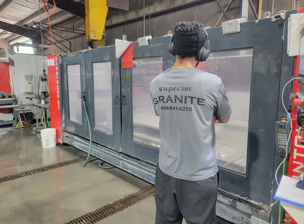 Man working at Superior Granite