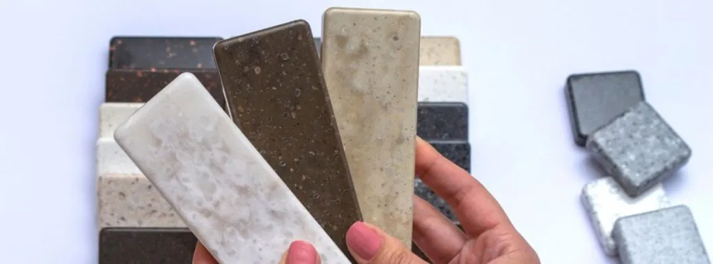 Comparing granite vs alternatives swatches