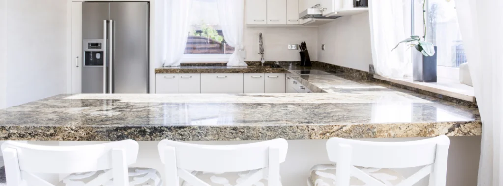 kitchen with granite countertops