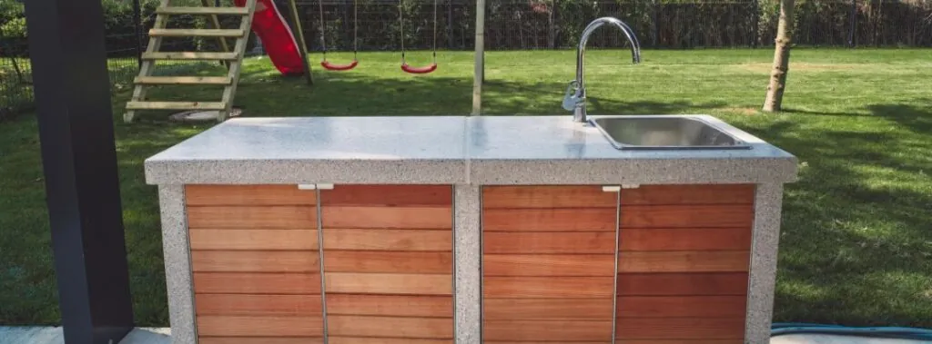 outdoor island with sink