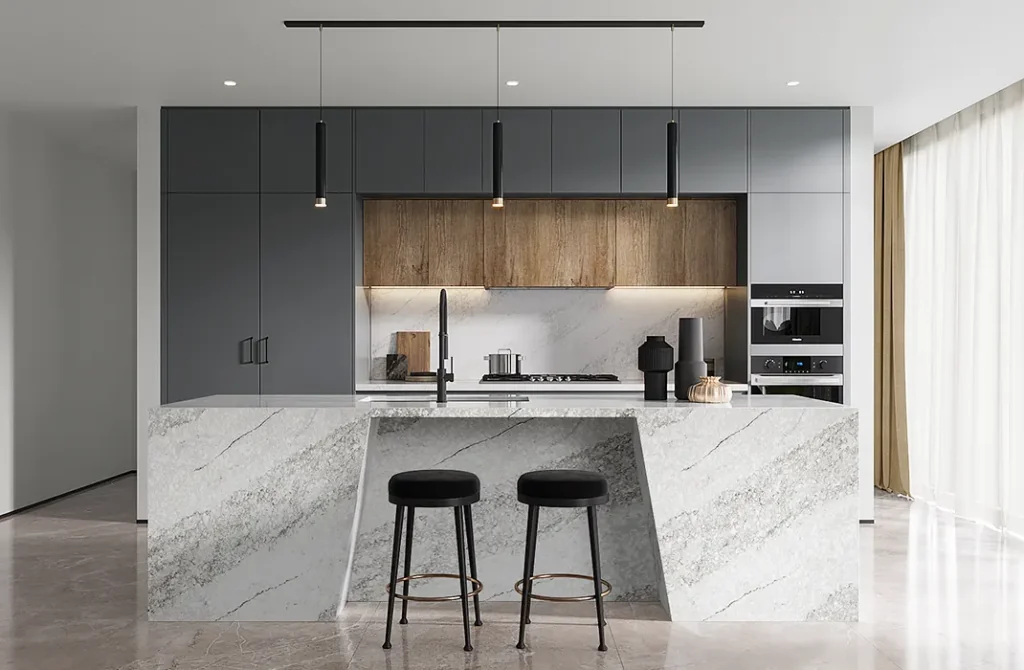 Waterfall Countertop Design Ideas for Your Kitchen